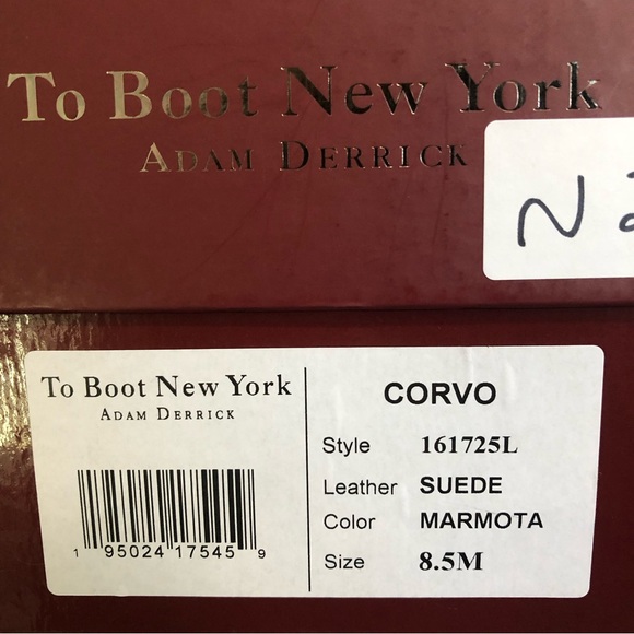 TO BOOT NEW YORK Mens Marmota Beige Corvo Round Toe Slip On Leather Loafers 8.5M - Picture 6 of 8